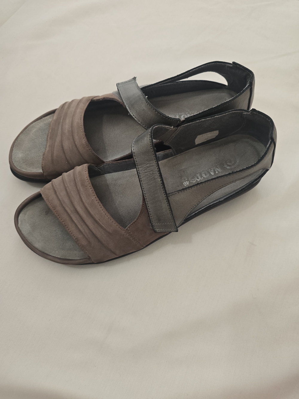 Naot Brown and Gray Comfort Slingback Sandals 40